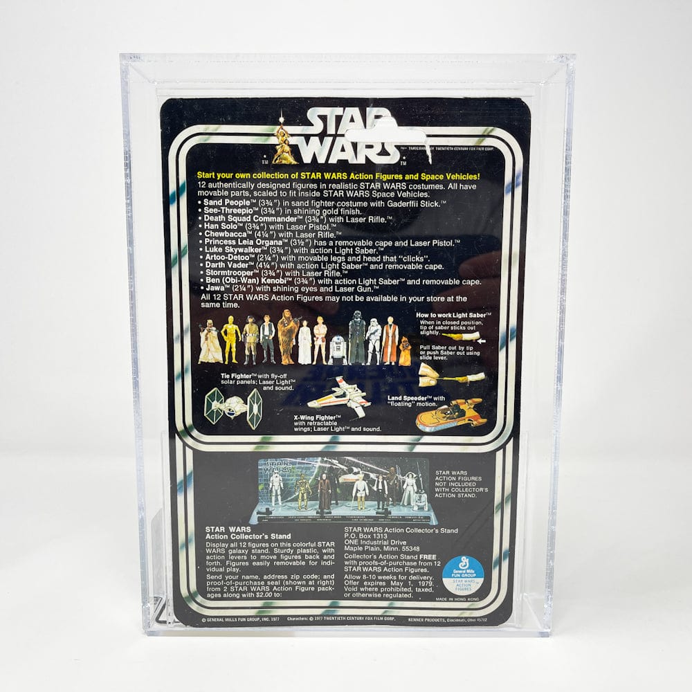 Vintage Kenner Star Wars MOC Luke Skywalker 12C-back - AFA 80 Mint on Card