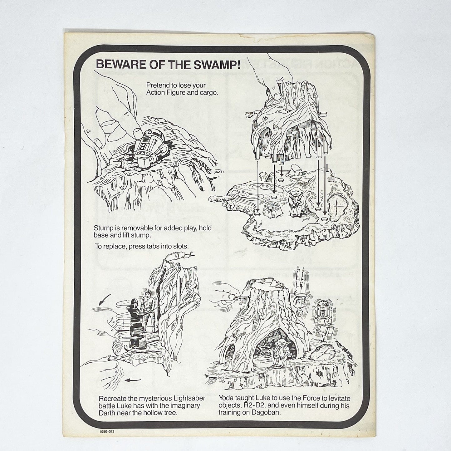 Vintage Kenner Star Wars Paper ESB Dagobah Action Playset Instructions