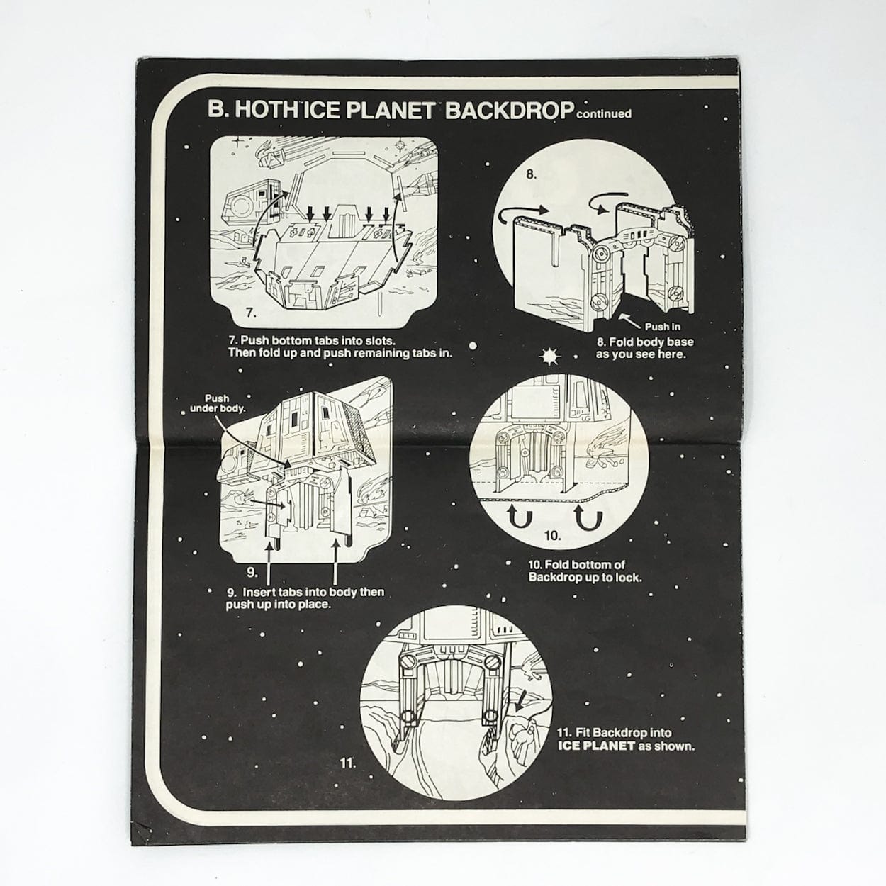 Vintage Kenner Star Wars Paper ESB Hoth Ice Planet Adventure Set Playset Instructions