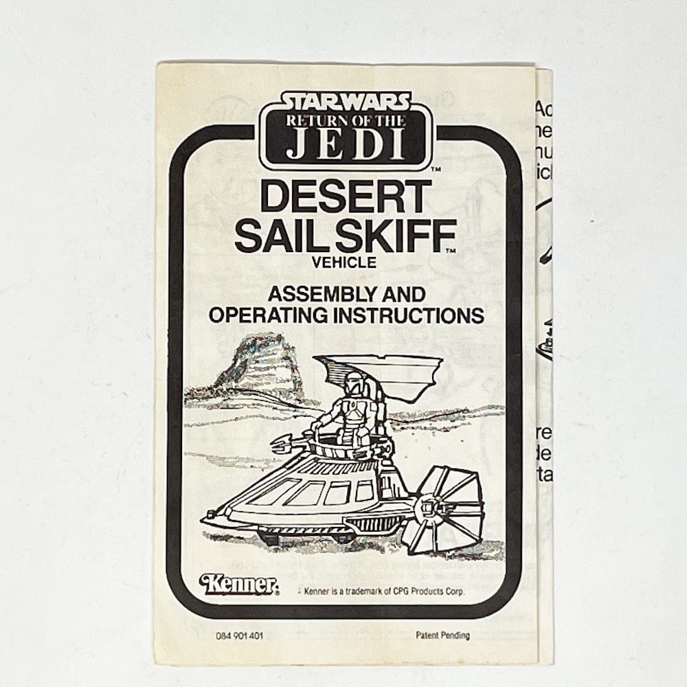 Vintage Kenner Star Wars Paper ROTJ Desert Sail Skiff Mini-Rig Instructions