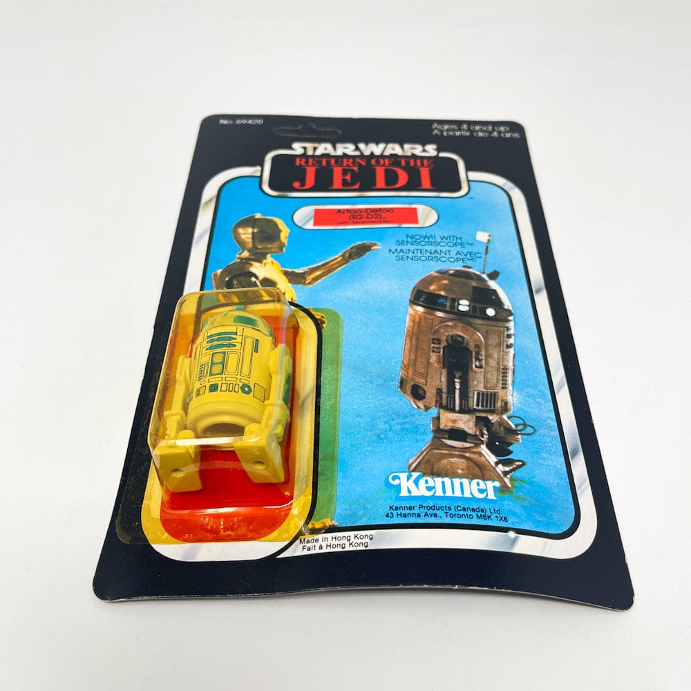 Vintage Kenner Star Wars Toy R2-D2 Kenner Canada ROTJ 77-back - Mint on Card