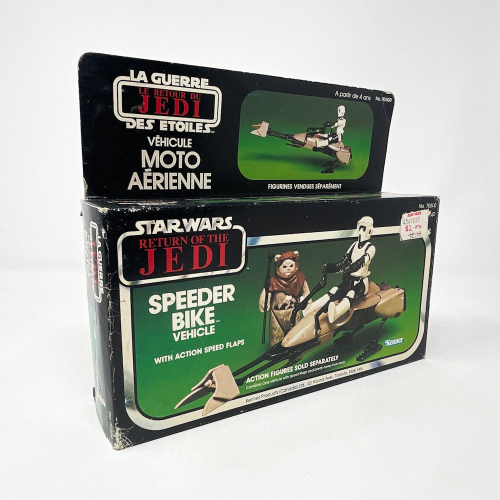 Vintage Speeder Bike Complete in Canadian Box Star Wars Kenner For