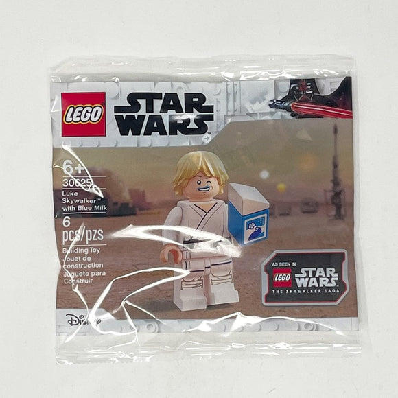 Vintage Lego Star Wars Lego Polybag Luke Skywalker with Blue Milk Polybag - Star Wars Lego Minifigure
