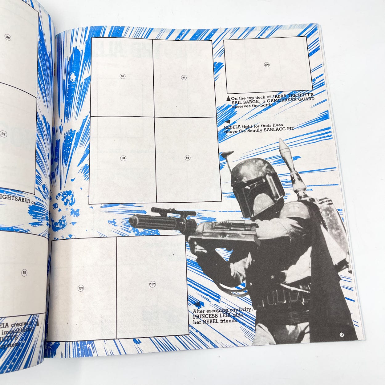 Vintage Panini Star Wars Non-Toy ROTJ Sticker Album, Complete Set and Sealed Pack - Topps (1983)