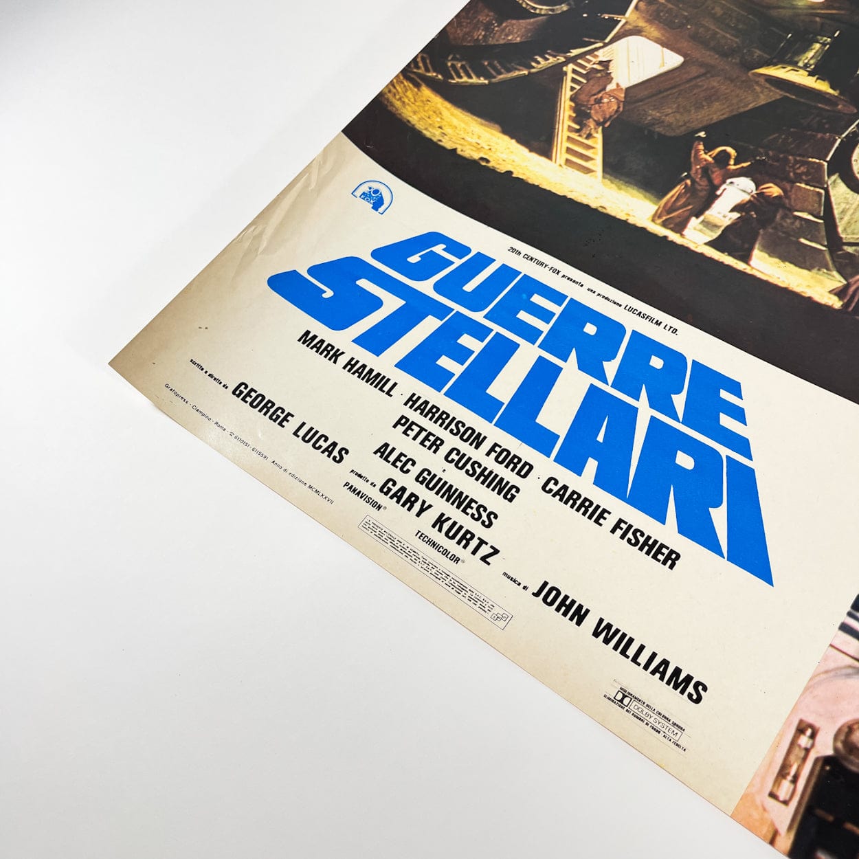 Vintage Proctor & Gamble Star Wars Ads Italian Photobusta Poster - Sandcrawler and C-3PO Outside Cantina