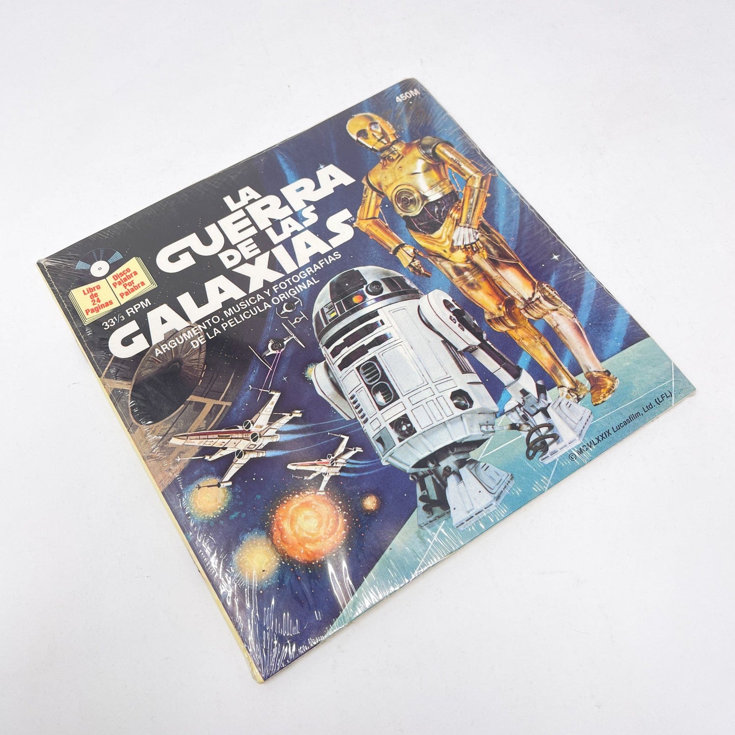 Vintage Buena Vista Star Wars Vinyl Guerra de las Galaxias Read-A-Long Book & Record - Mexico (1979) Sealed