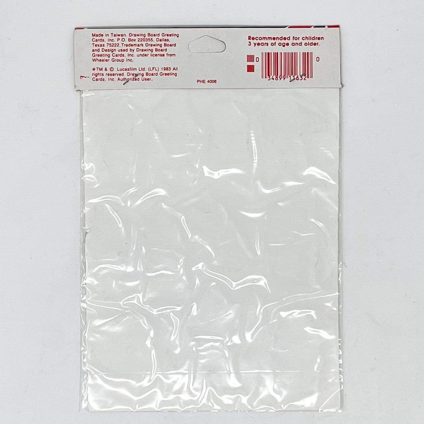 Vintage Drawing Board Star Wars Non-Toy ROTJ 3D Perk Up Stickers (1983)