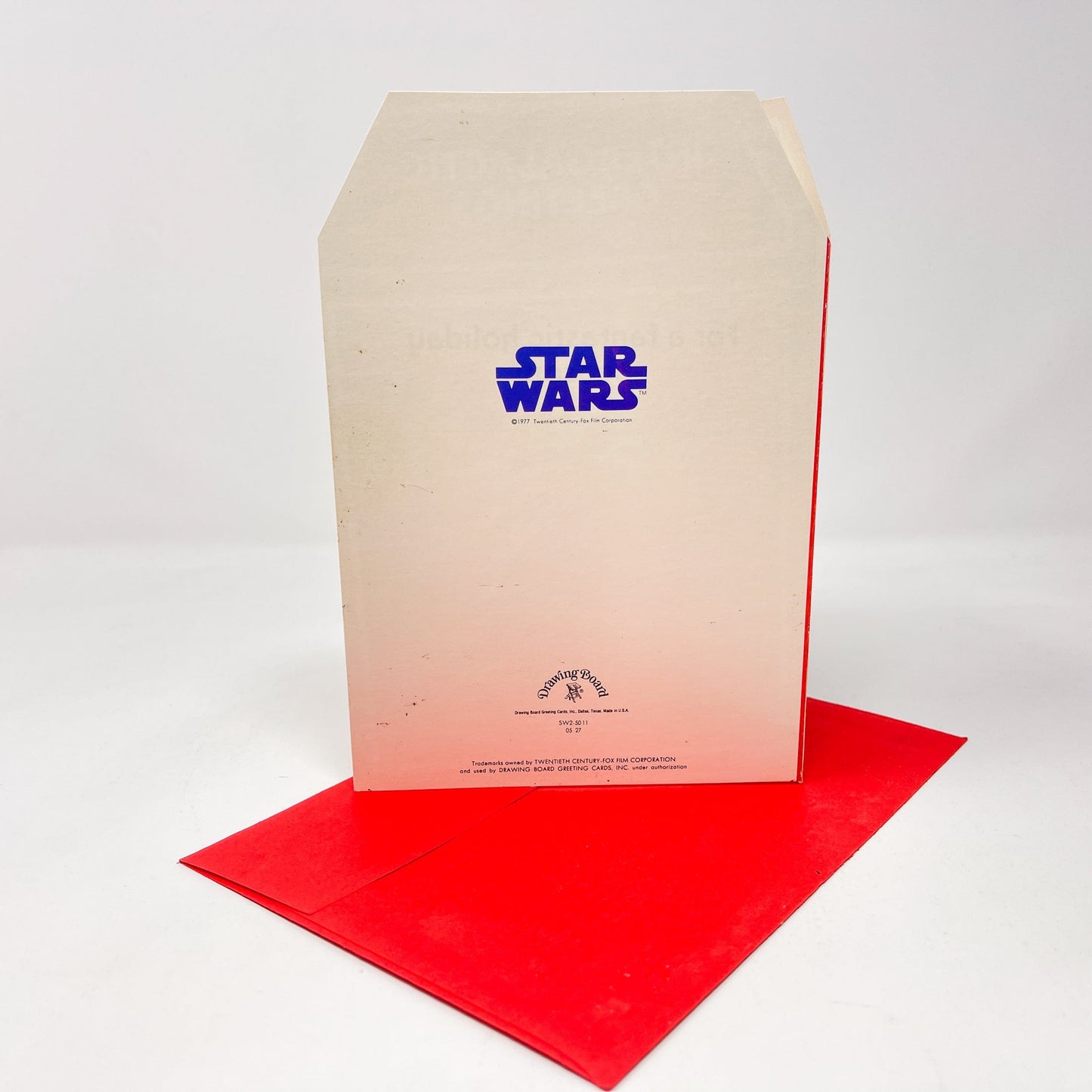 Vintage Drawing Board Star Wars Non-Toy X-Wings Christmas Greeting Card w/ Envelope