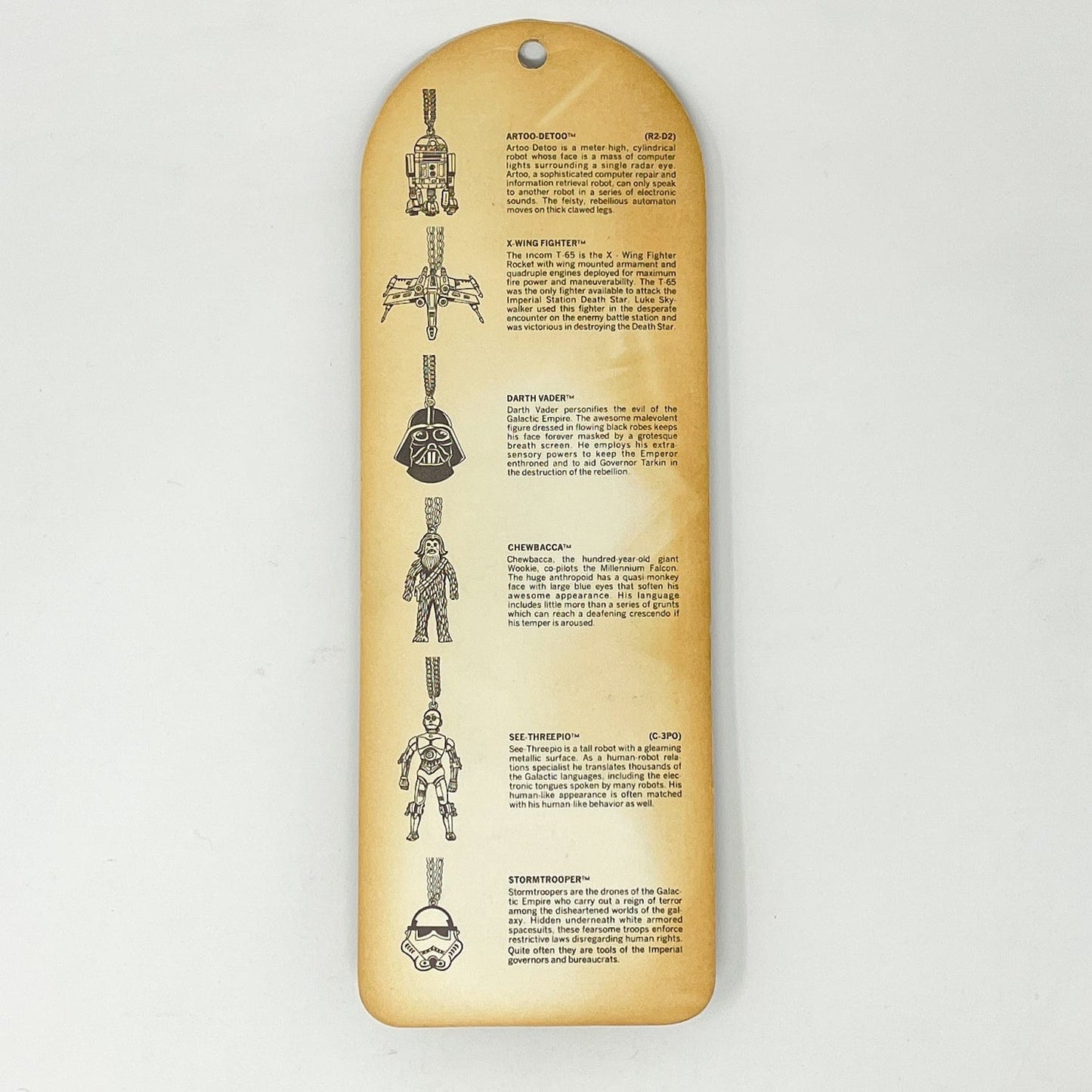 Vintage Factors Star Wars Non-Toy R2-D2 Necklace - MIB Factors 1977