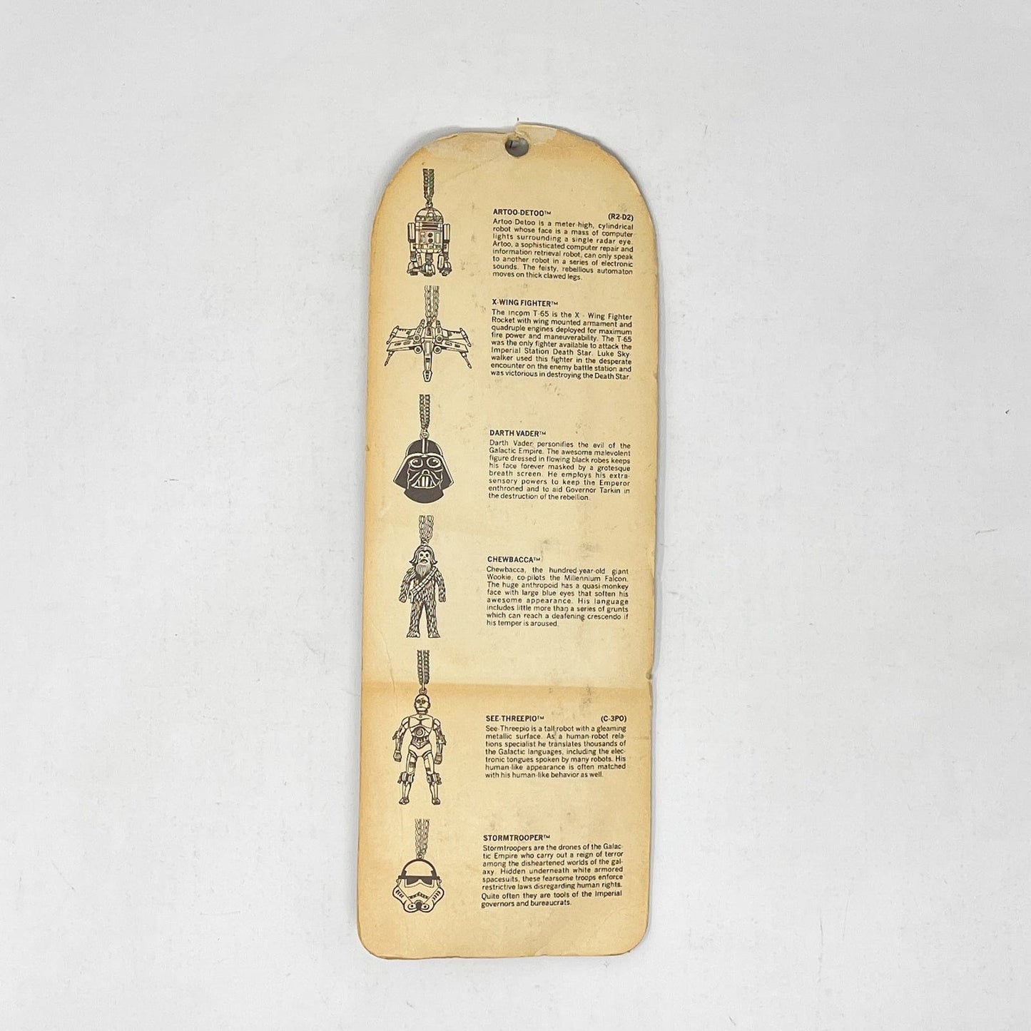 Vintage Factors Star Wars Non-Toy X-Wing Necklace - MIB Factors 1977