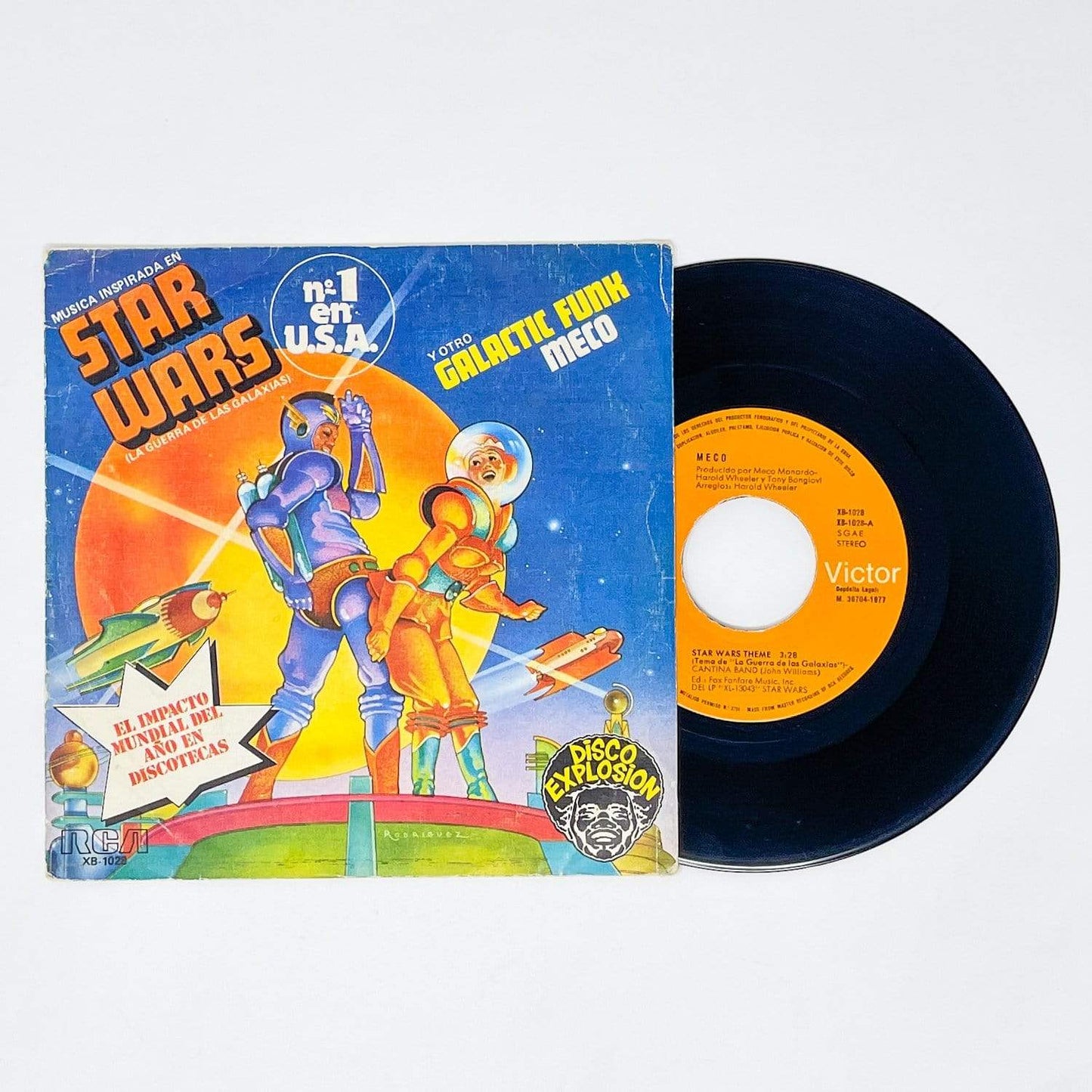 Vintage Foreign Vinyl Star Wars Non-Toy Star Wars Disco 7" Record - MECO - Spain (1977)