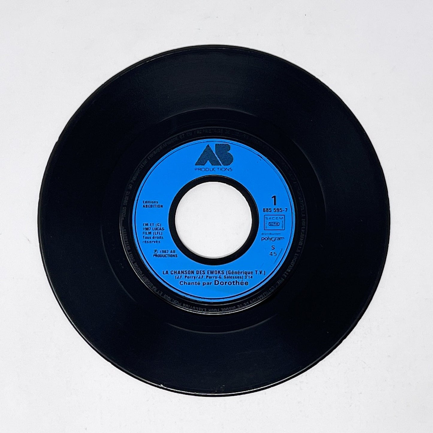 Vintage Foreign Vinyl Star Wars Vinyl Le Planete des Ewoks 7" Record - Dorothee - France (1987)