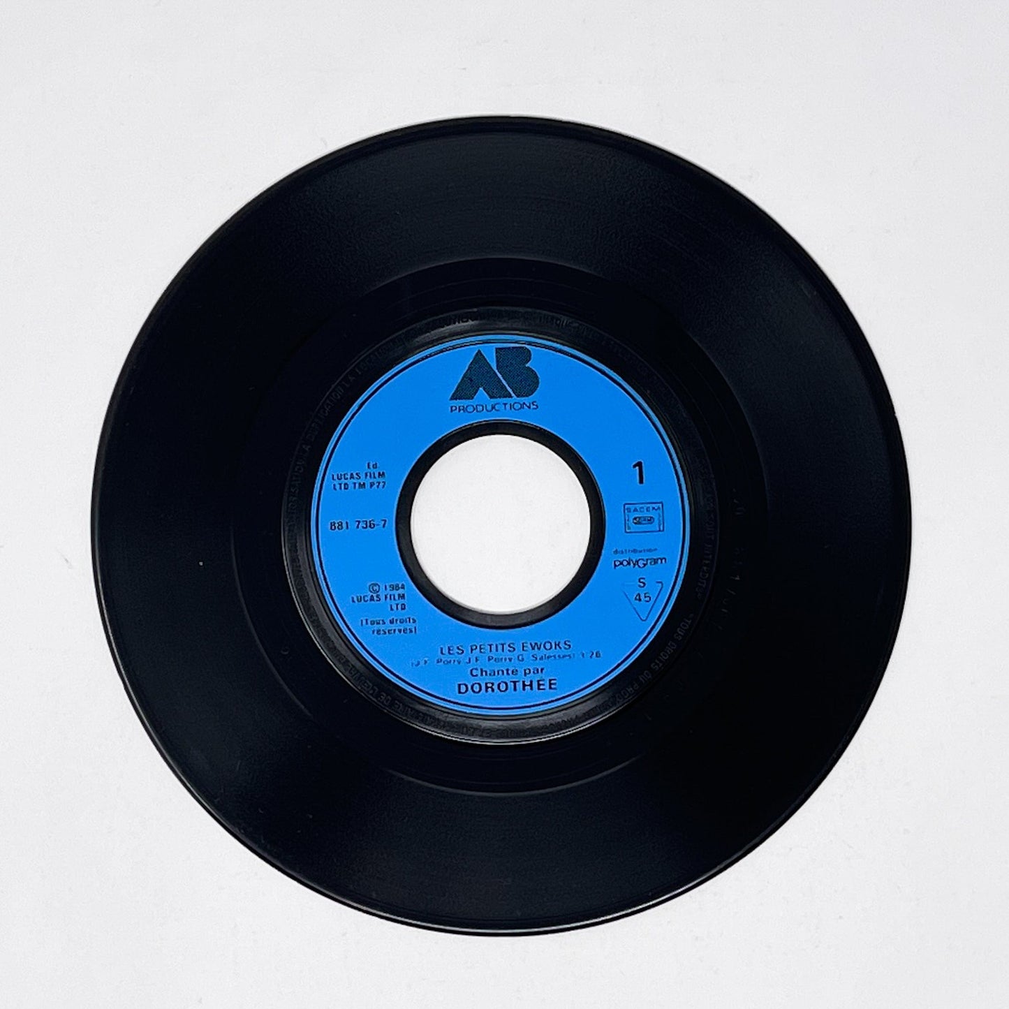 Vintage Foreign Vinyl Star Wars Vinyl Les Petits Ewoks 7" Record - Dorothee - France (1986)