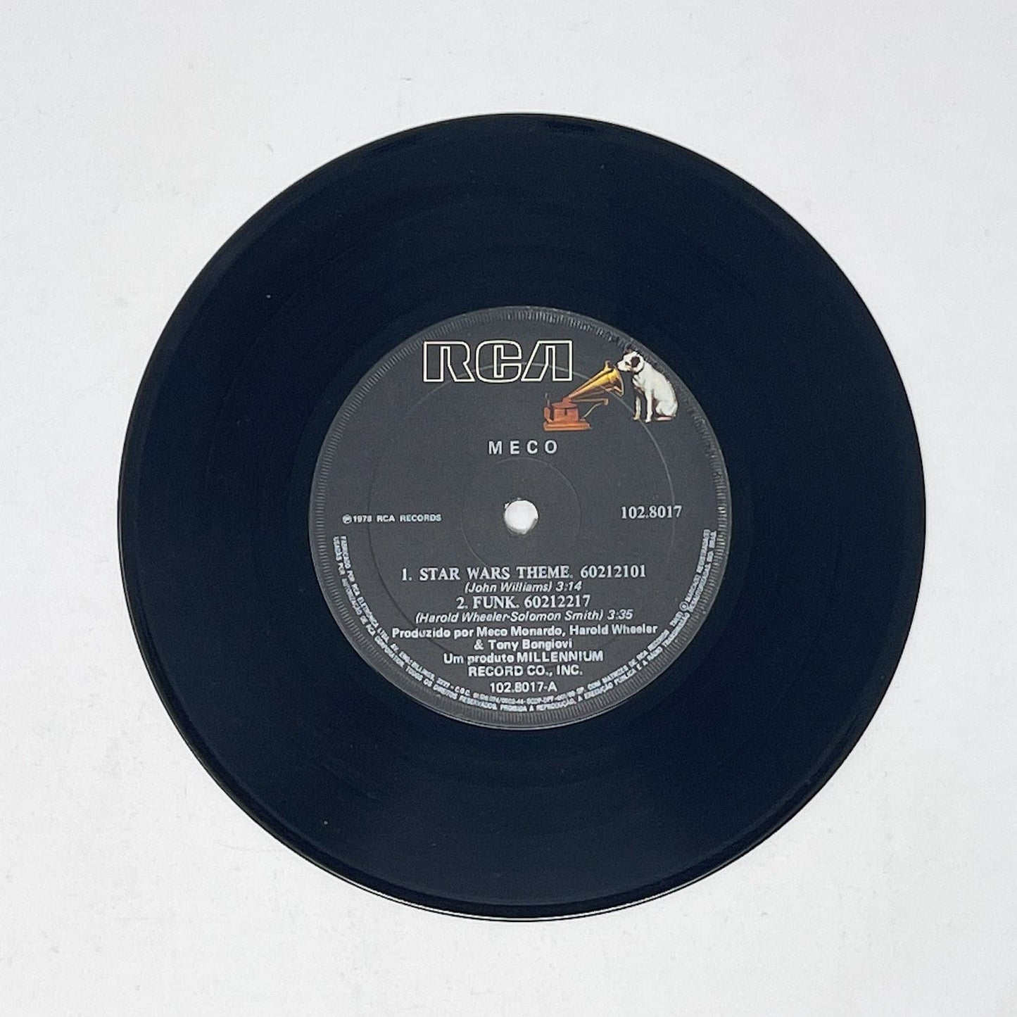 Vintage Foreign Vinyl Star Wars Vinyl MECO Star Wars Theme 7" Record - France (1977)