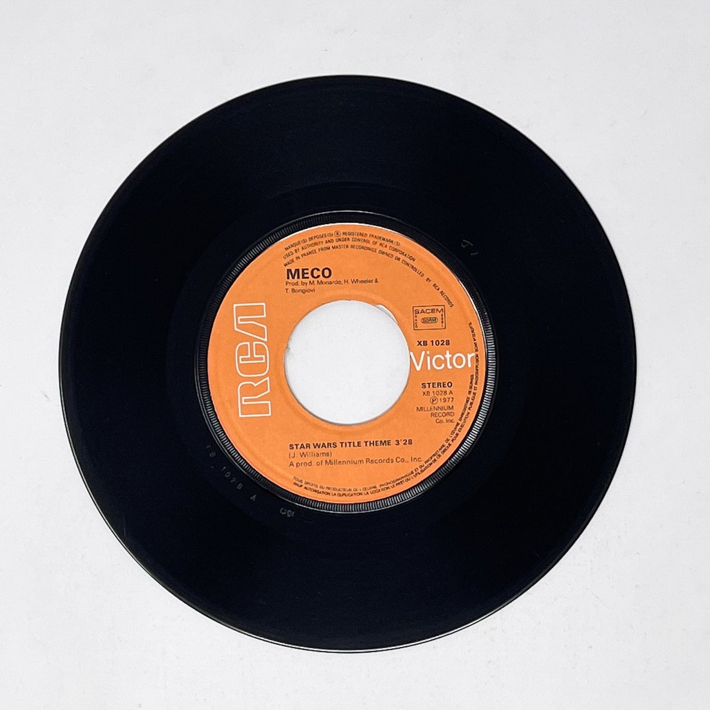 Vintage Foreign Vinyl Star Wars Vinyl Star Wars Disco 7" Record - MECO - France (1977)