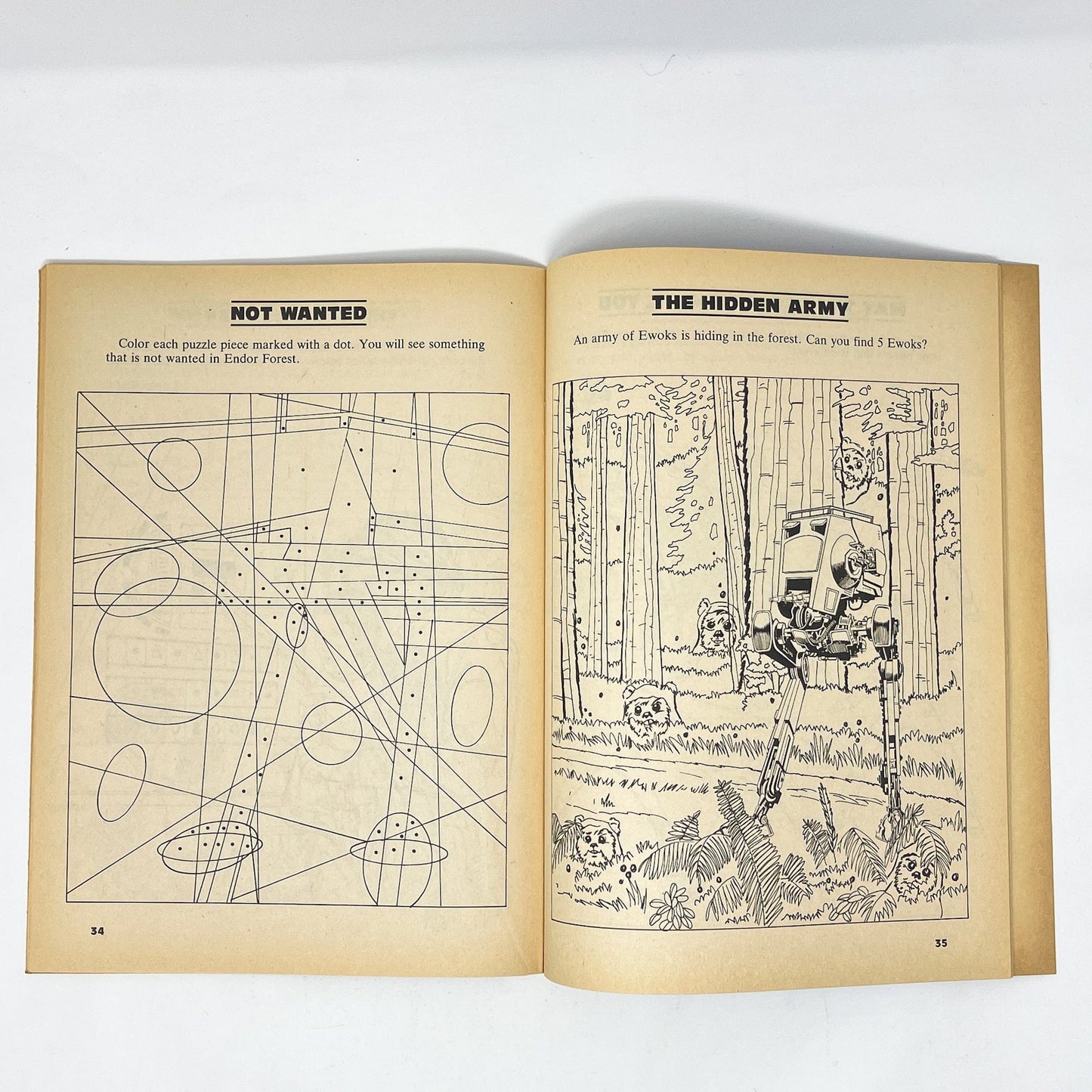 Vintage Happy House Star Wars Non-Toy Return of the Jedi Activity Book - Puzzles (1983)