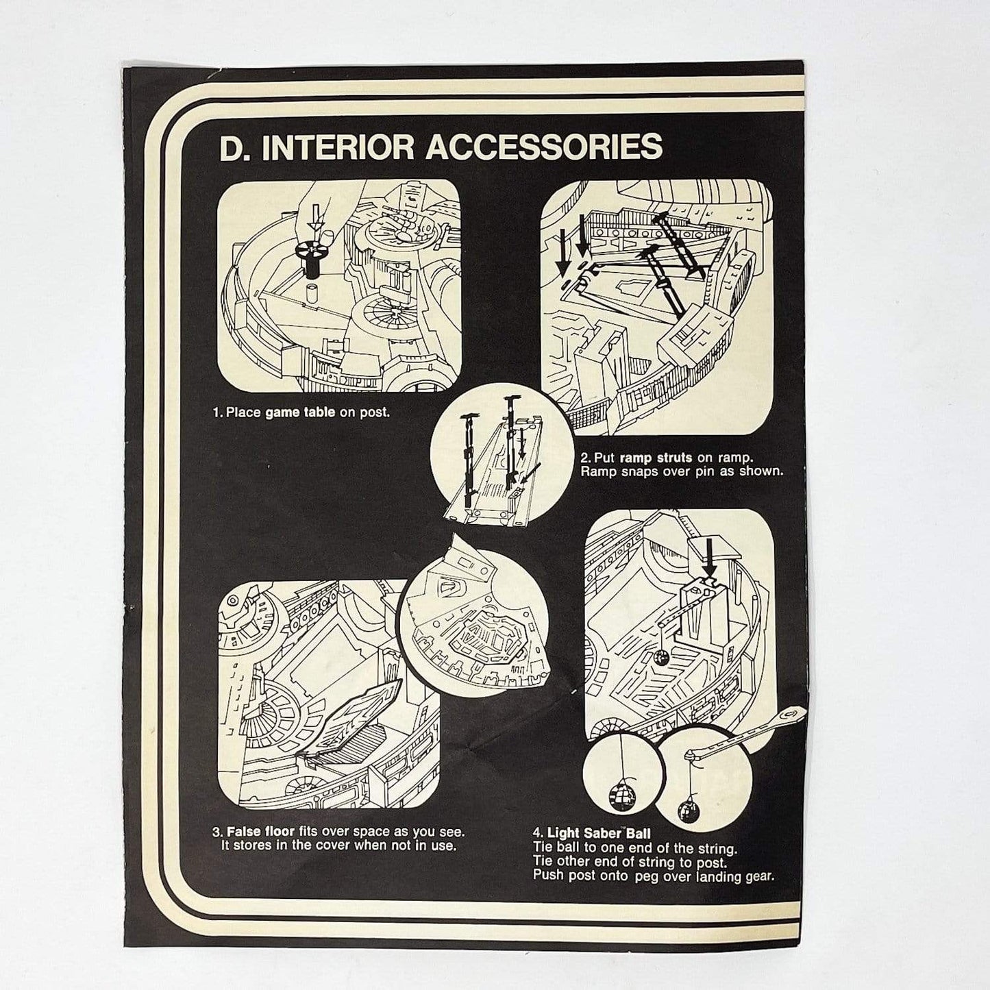 Vintage Kenner Star Wars Paper ROTJ Millenium Falcon Instructions