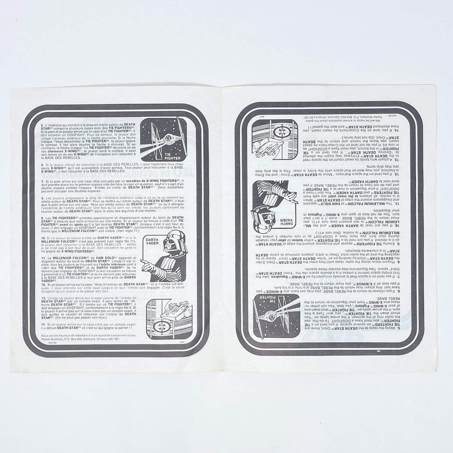 Vintage Kenner Star Wars Paper Star Wars Destroy the Death Star Game Instructions - Canadian