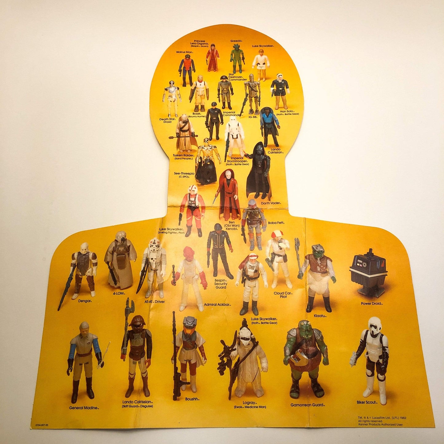 ESB C-3PO Action Figure Carrying Case Paper Insert ROTJ