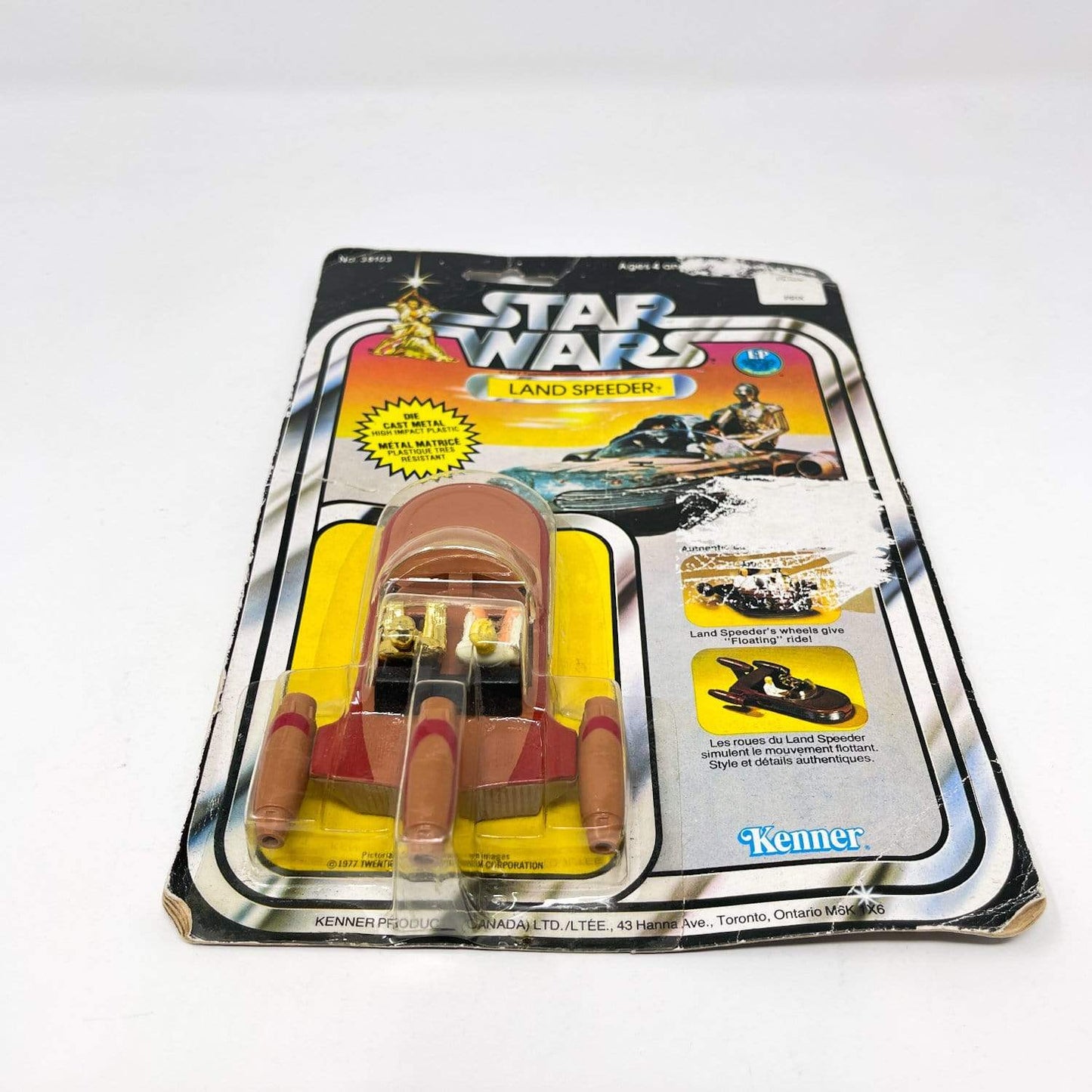Vintage Kenner Star Wars Vehicle Die Cast Landspeeder - Mint on Canadian 12-back Card