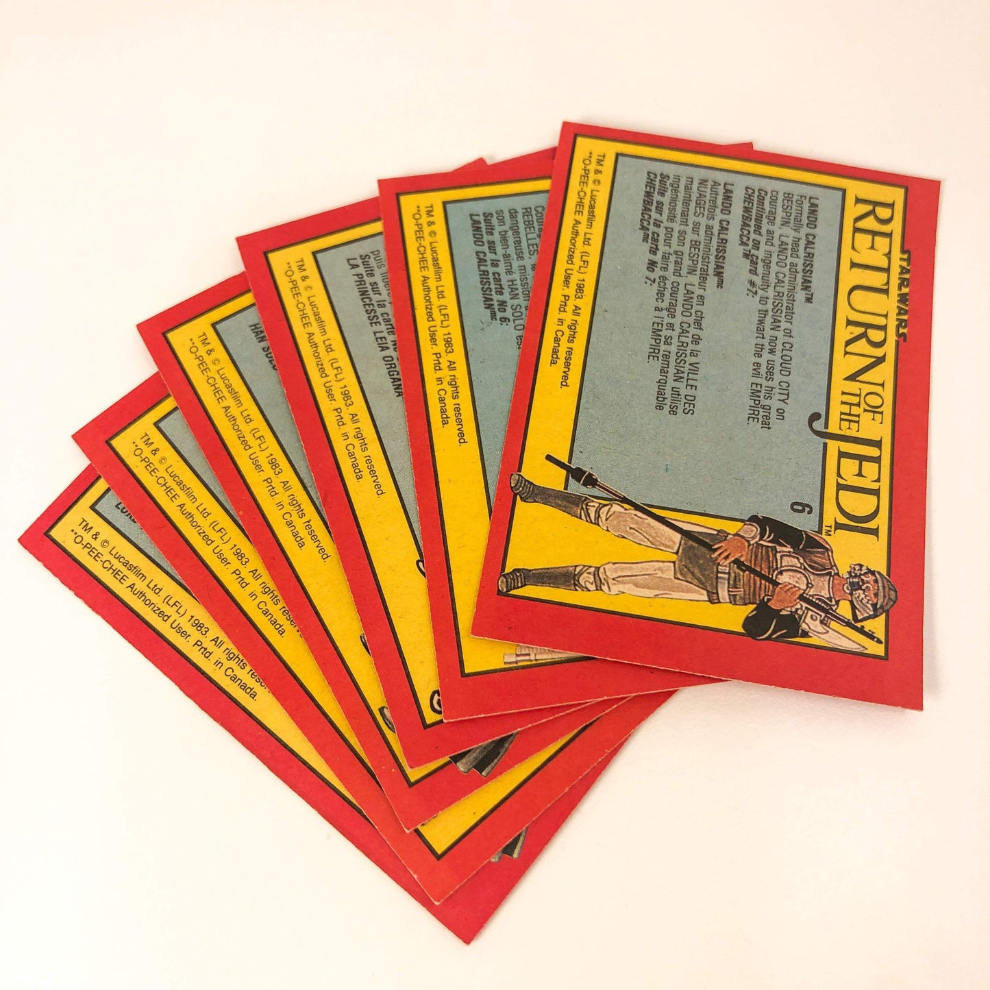 O-Pee-Chee Return of the Jedi - Full Set