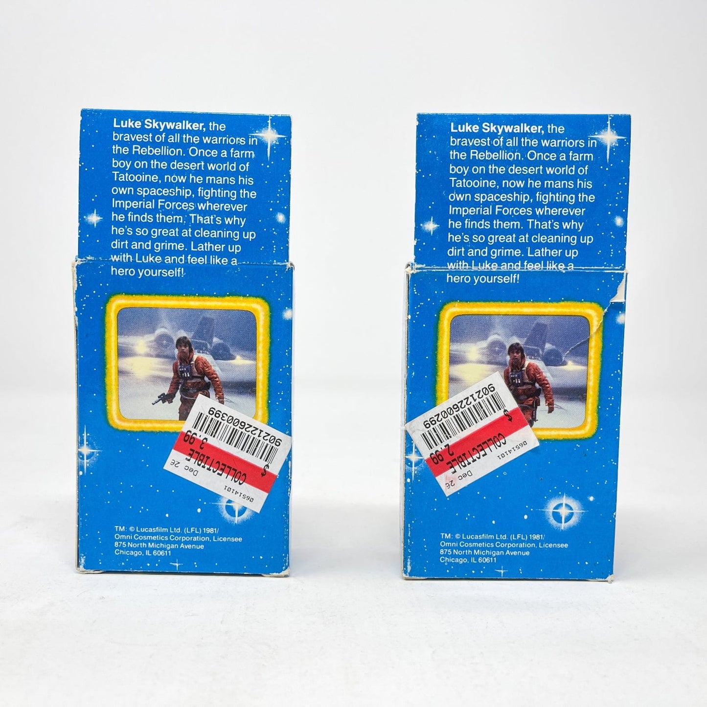 Vintage Omni Cosmetics Star Wars Non-Toy Luke X-Wing Pilot Soap Bar MIB - Omni Cosmetics