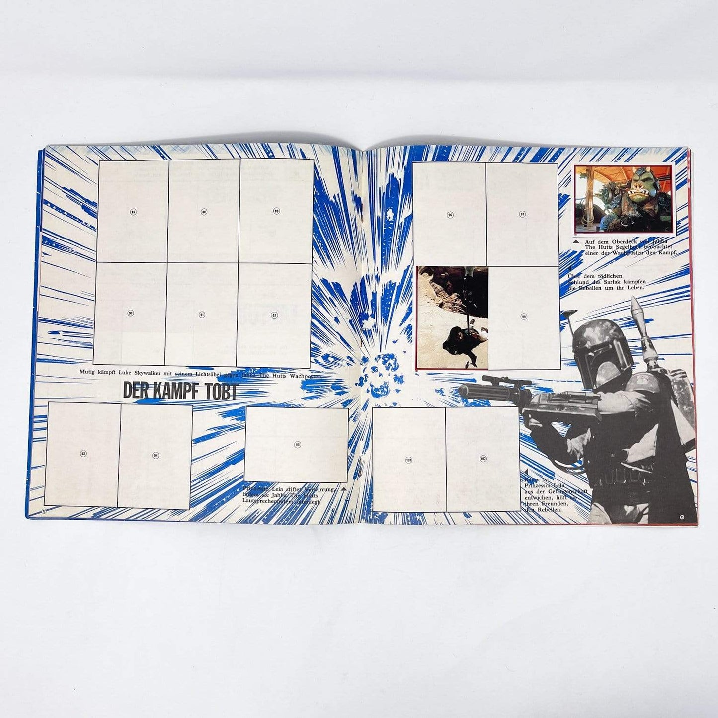 Vintage Panini Star Wars Trading Cards German ROTJ Sticker Album (1983)