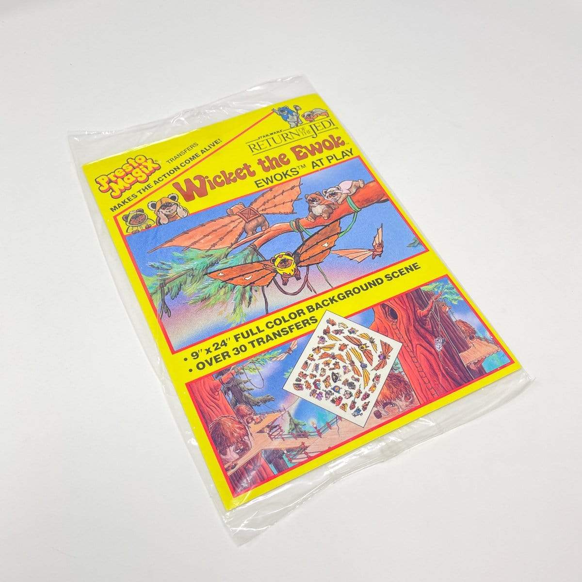 Vintage Presto Magix Star Wars Non-Toy Presto Magix Transfer Wicket The Ewok SEALED - Ewoks At Play (1983)