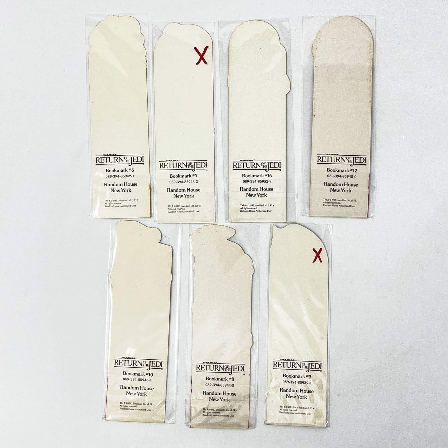 Vintage Random House Star Wars Non-Toy ROTJ Bookmarks (1983)