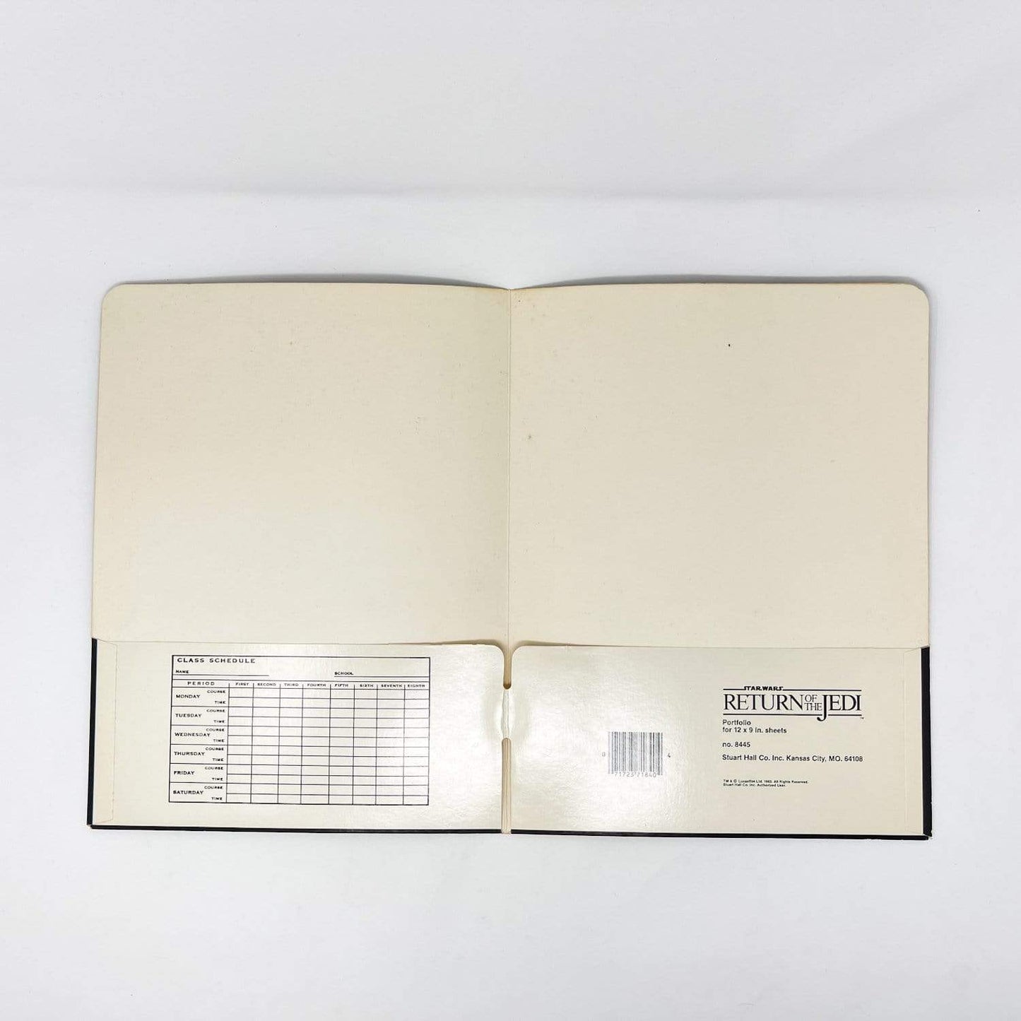 Vintage Stuart Hall Star Wars Non-Toy ROTJ Jabba School Portfolio (1983)