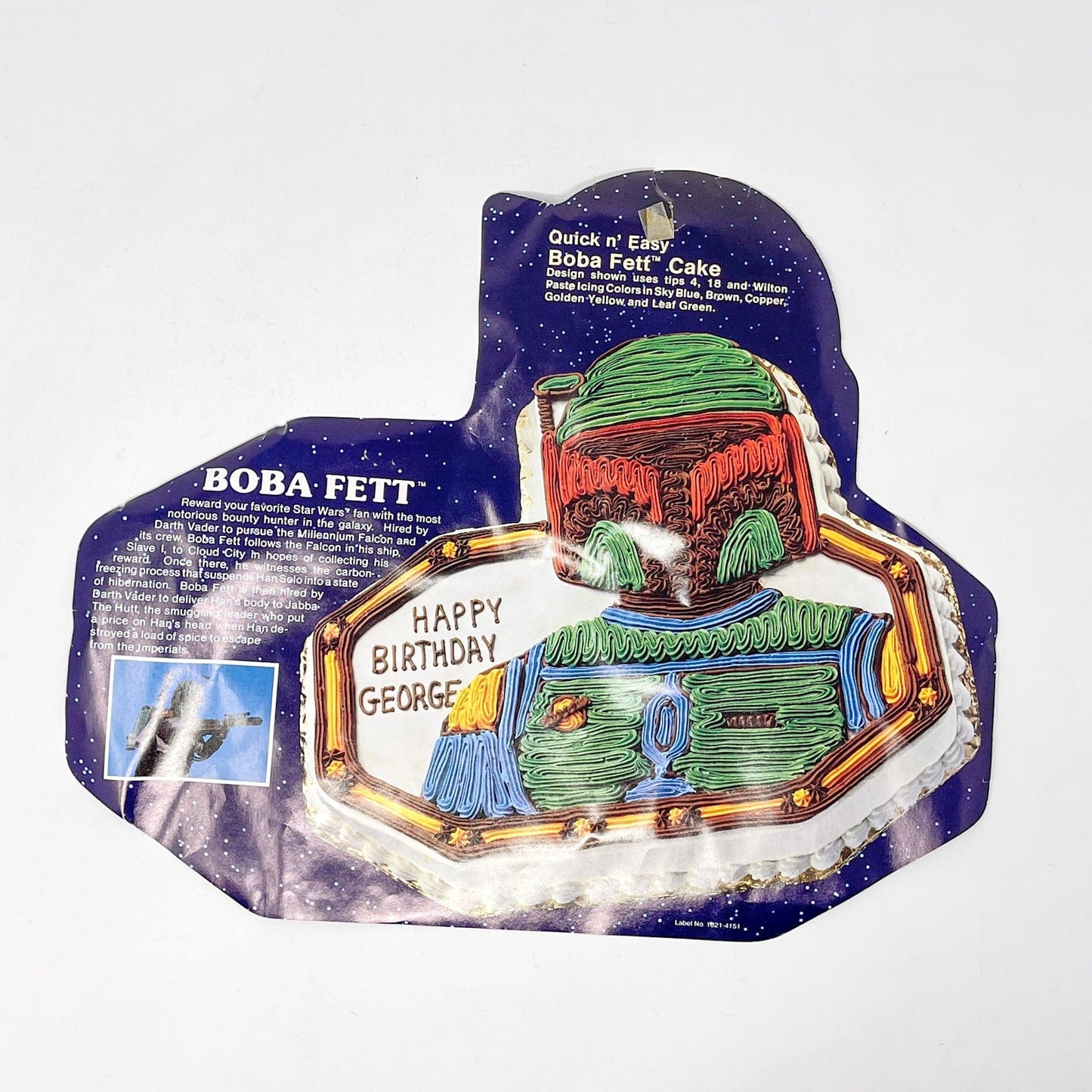 Vintage Wilton Star Wars Non-Toy Boba Fett Cake Pan