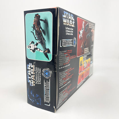 Speeder Bike w/ Biker Scout - POTF2 - Tri-Lingual Box Without Window - Sealed