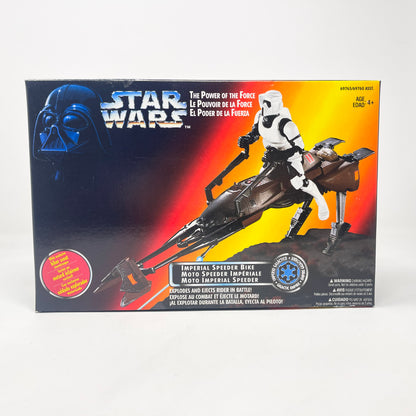 Speeder Bike w/ Biker Scout - POTF2 - Tri-Lingual Box Without Window - Sealed