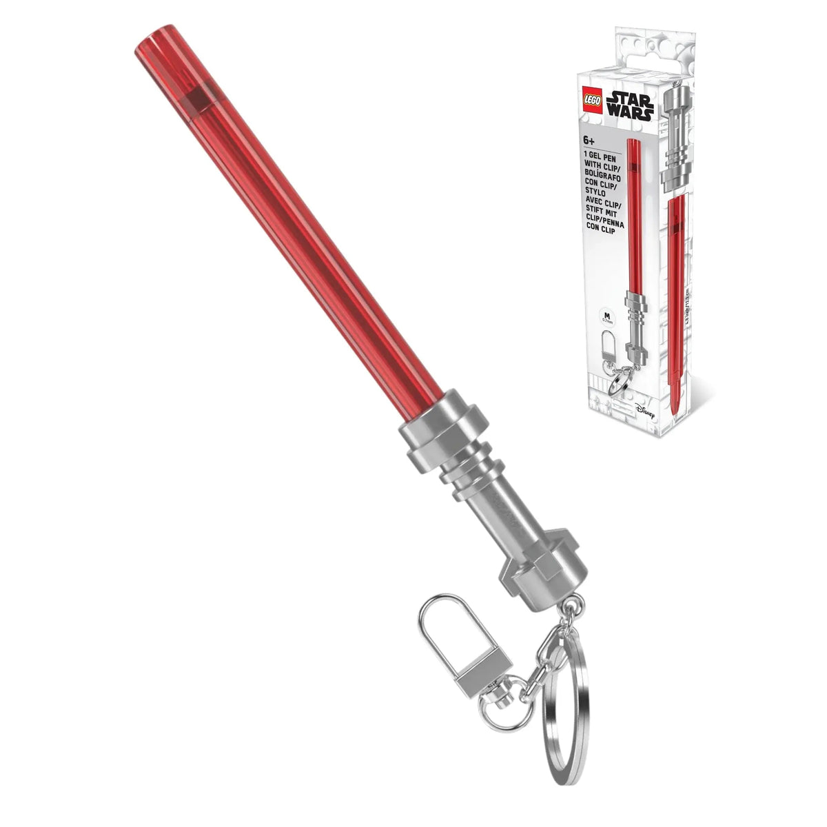 LEGO Star Wars Red Lightsaber Gel Pens with Keychain Clip