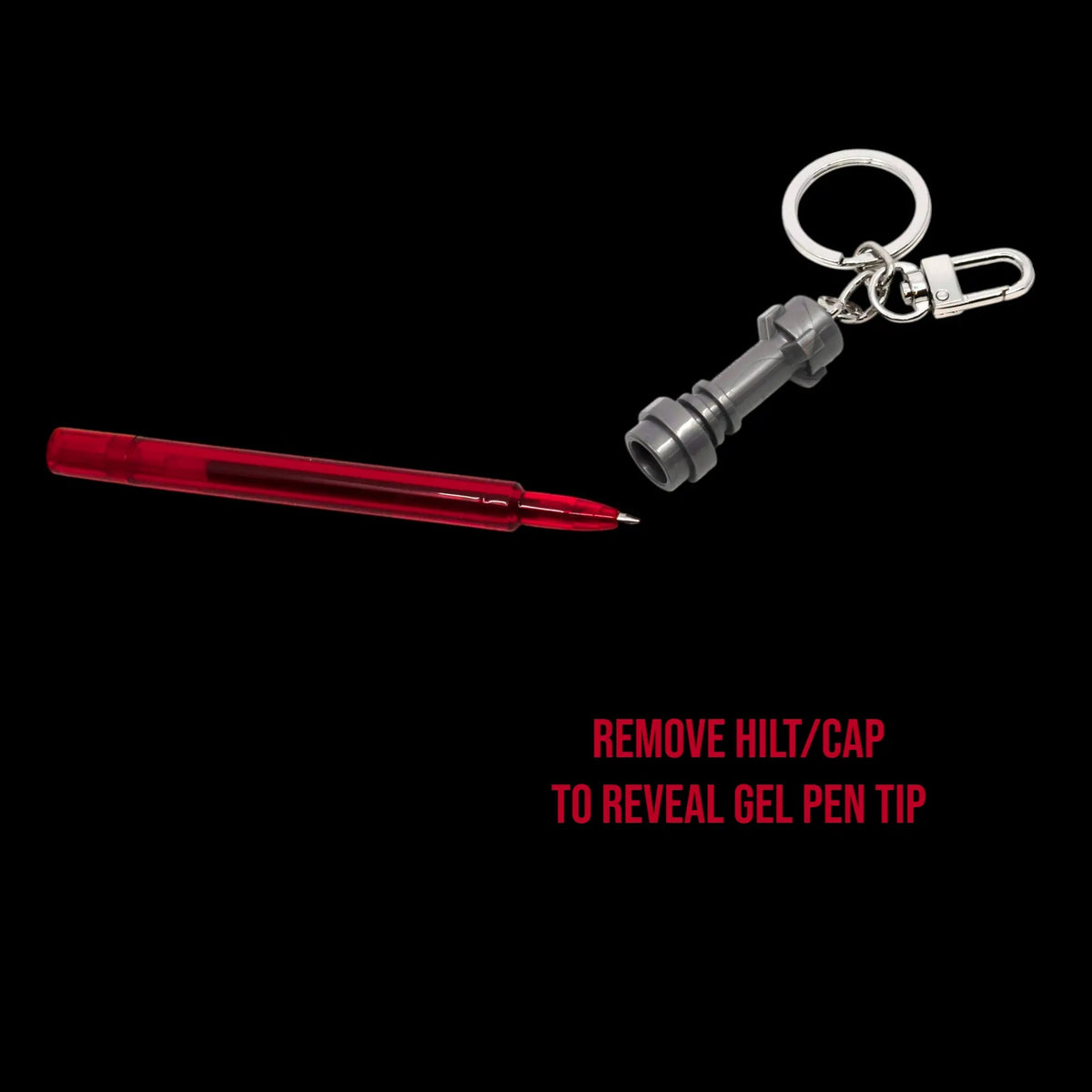 LEGO Star Wars Red Lightsaber Gel Pens with Keychain Clip