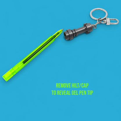 LEGO Star Wars Green Lightsaber Gel Pens with Keychain Clip
