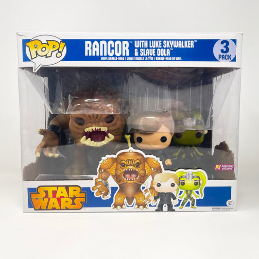 Rancor with Luke Skywalker & Slave Oola (3-Pack) - Funko POP (Blue Box) Star Wars Bobble-Heads