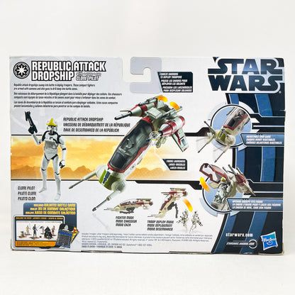 Republic Attack Dropship with Clone Pilot – 2012 Hasbro Star Wars Movie Heroes