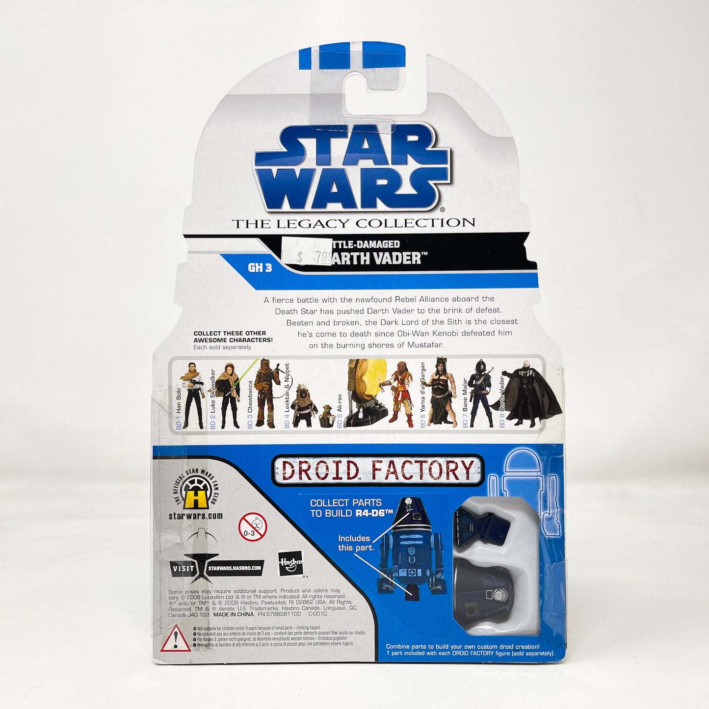 Battle Damaged Darth Vader (GH 3) 2008 - Hasbro Legacy Collection Star Wars Action Figure
