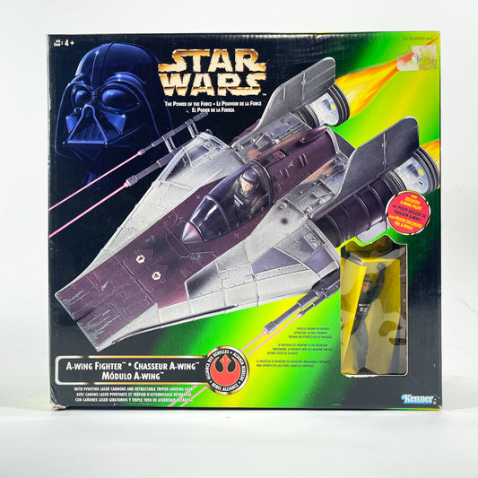 A-Wing Fighter - POTF2 Hasbro 1997 Star Was Vehicle - Open Box