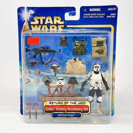 Endor Victory Accessory Set w/ Scout Trooper Deluxe - Hasbro SAGA Series 3.75" (2002)