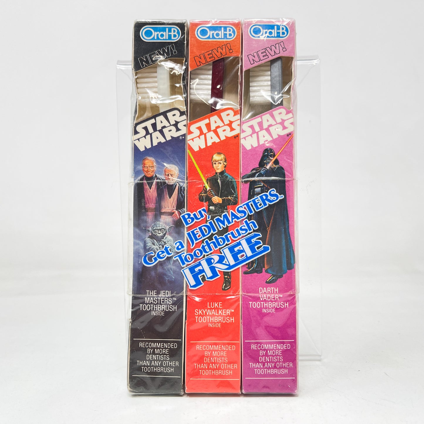 Jedi Masters Toothbrush 3-Pack Sealed - Oral-B - Vintage (1983)
