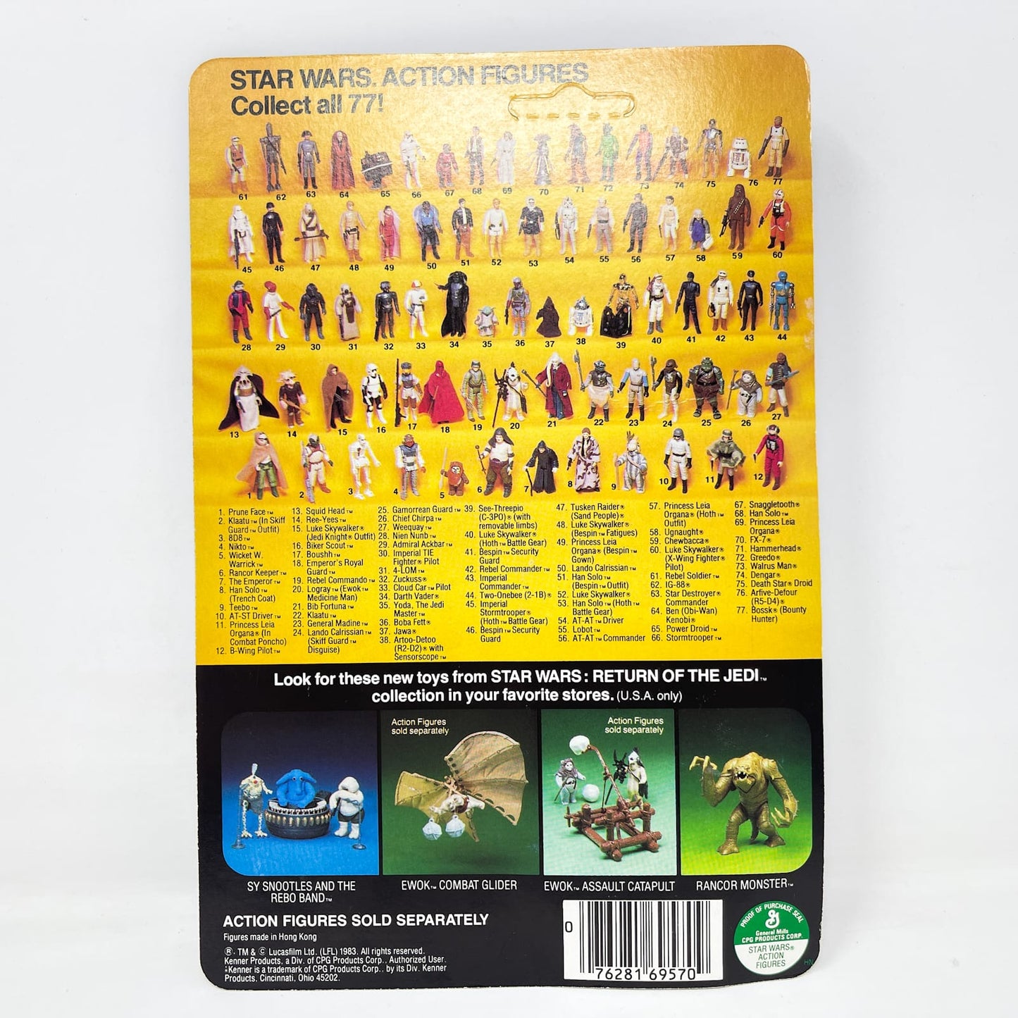 8D8 ROTJ 77A-back  - Mint on Card - Vintage Kenner (1983)