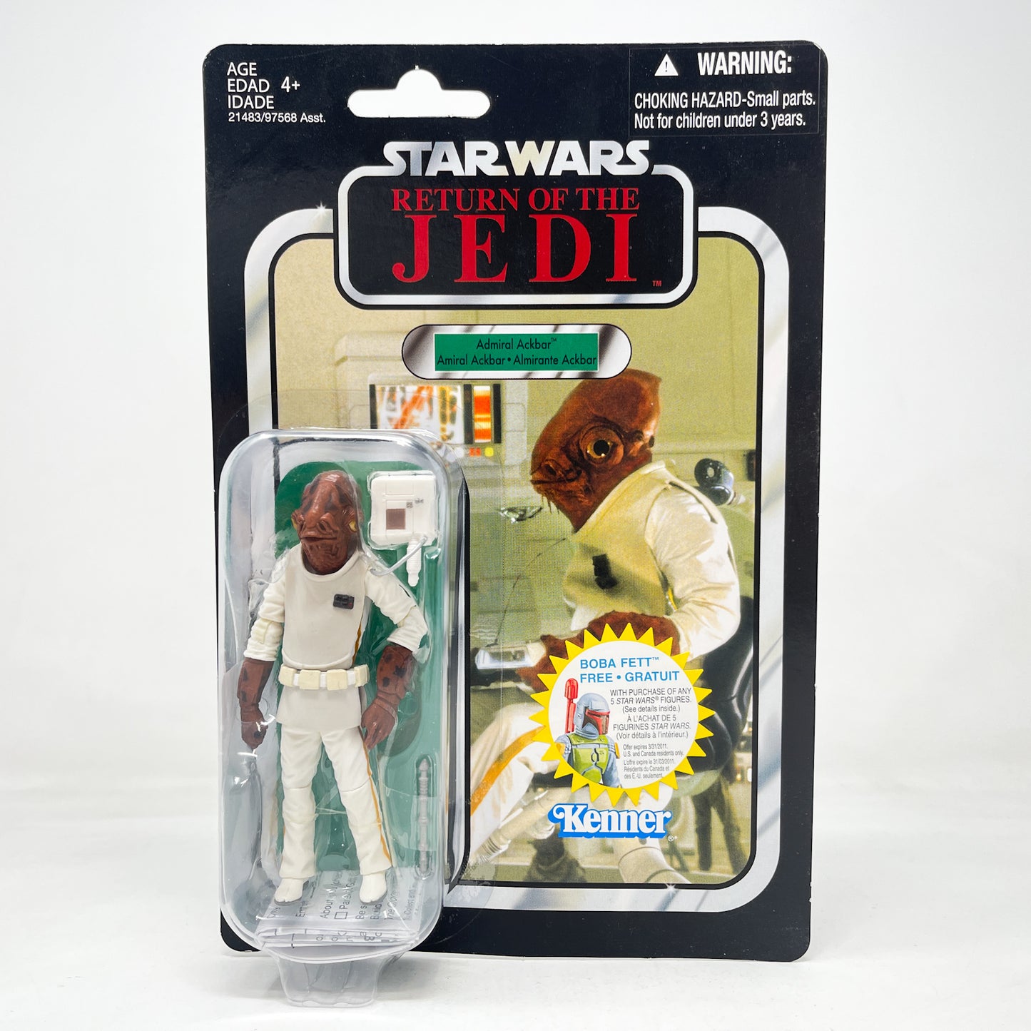 VC022 Admiral Ackbar - ROTJ (2010) Canadian w/ Corrected Boba Fett Offer - The Vintage Collection