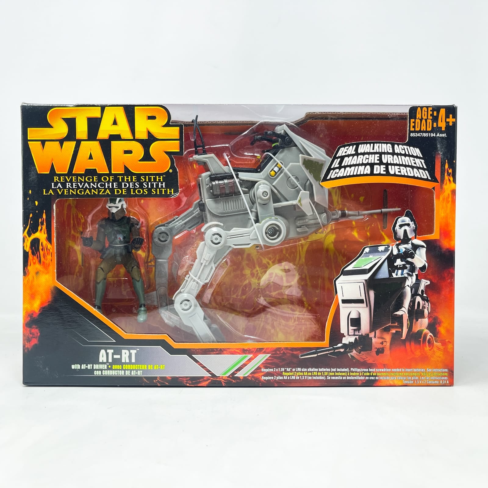 Vintage Hasbro Star Wars Mid Ships AT-RT with AT-RT Driver (2005) – Hasbro Star Wars Revenge of the Sith - Sealed
