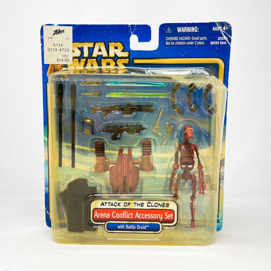 Arena Conflict Accessory Set with Battle Droid - Hasbro SAGA Series 3.75" (2002)
