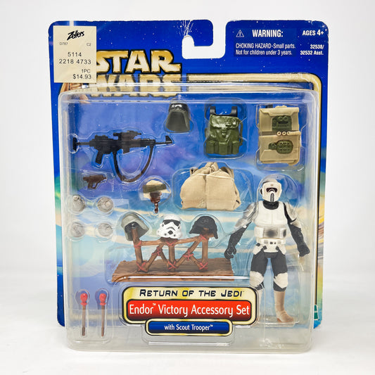 Endor Victory Accessory Set w/ Scout Trooper Deluxe - Hasbro SAGA Series 3.75" (2002)