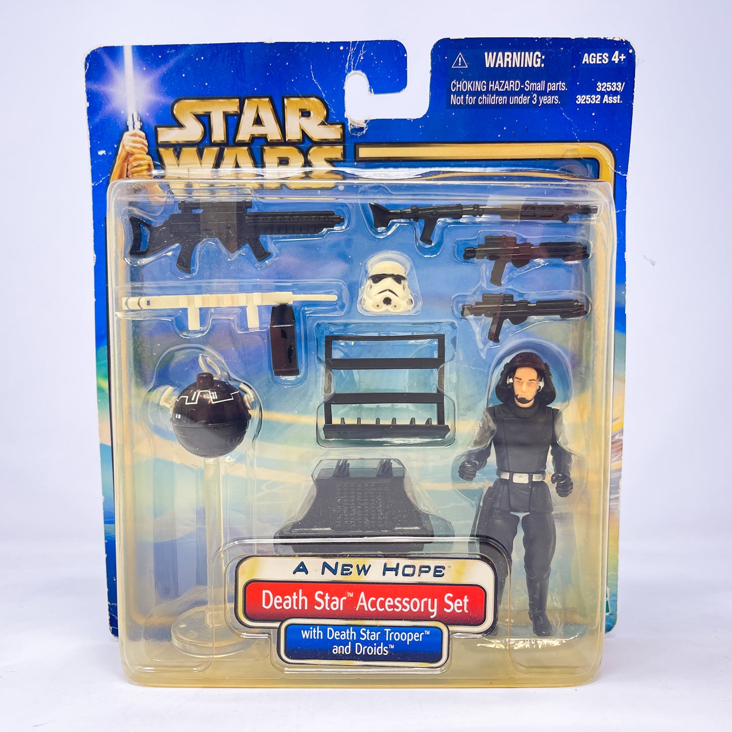 Death Star Accessory Set with Death Star Trooper and Droids - Hasbro SAGA Series (2002)