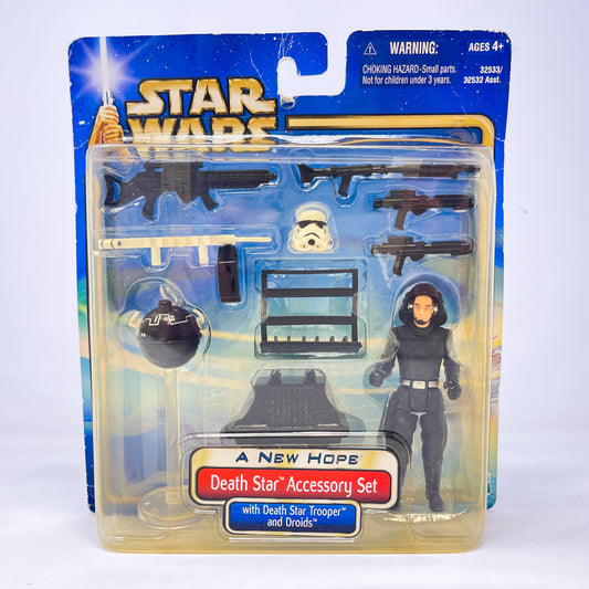 Death Star Accessory Set with Death Star Trooper and Droids - Hasbro SAGA Series (2002)