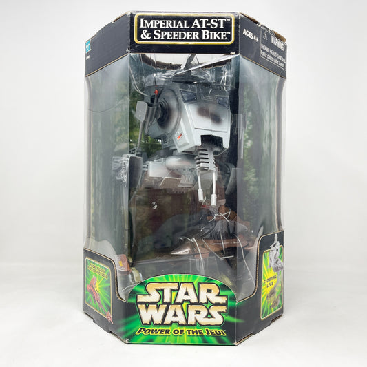 Imperial AT-ST and Speeder Bike – Hasbro Star Wars Power of the Jedi POTJ (2001)